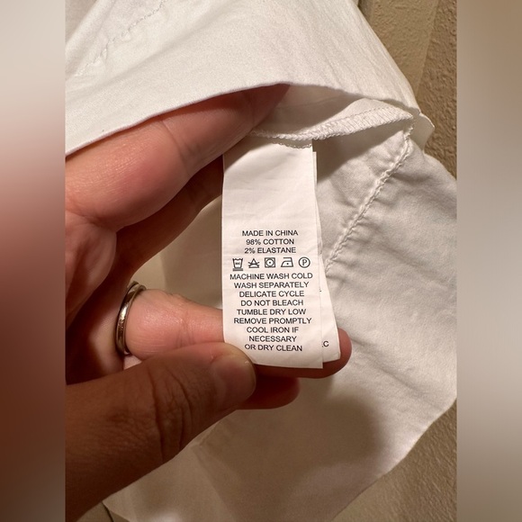 Kate Spade Broome Street White Square Neck Peplum Short Sleeve Top Romantic,S - Picture 3 of 6